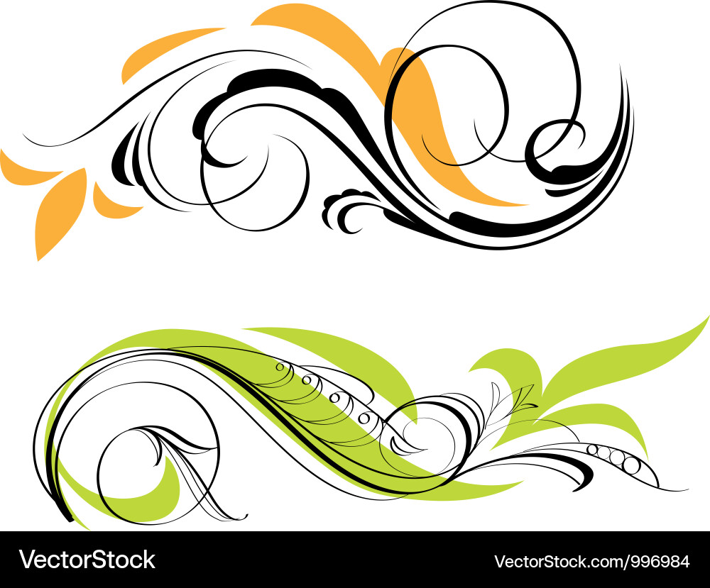 Two ornaments Vector Image