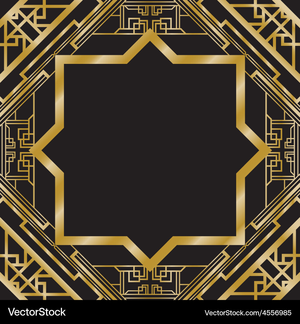 Art Deco Pattern Background Vector Image