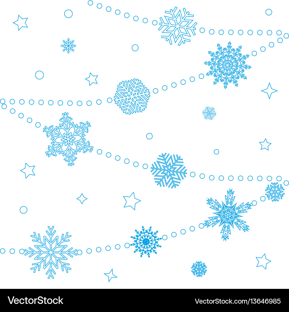 Background snowflakes vector image