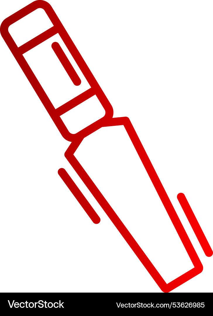 Chisel line gradient icon Vector Image