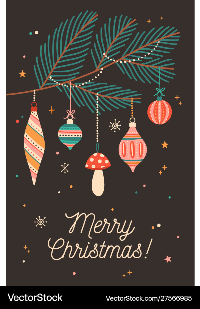 Christmas festive greeting card template