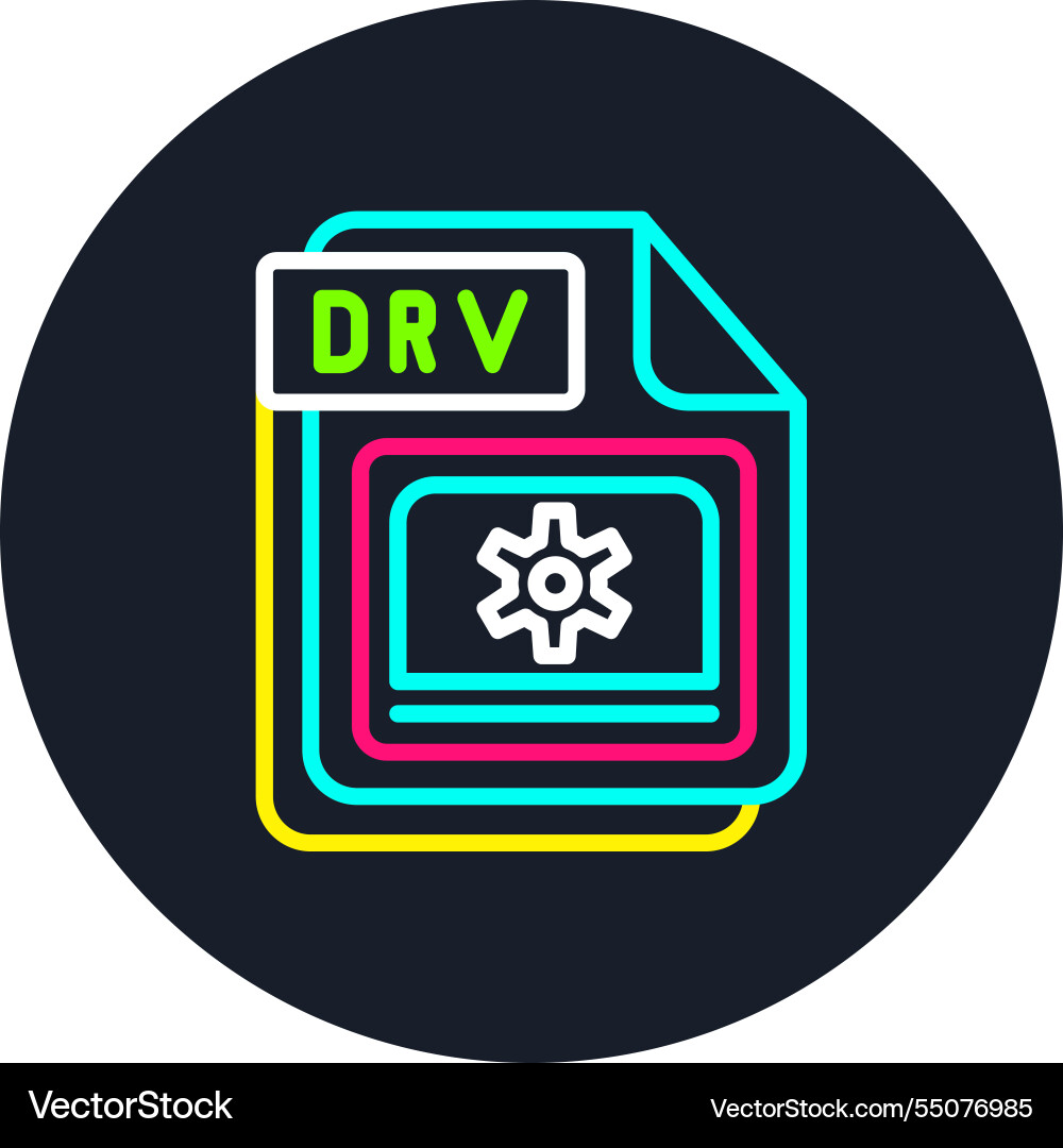 Drv line multi color icon Vector Image