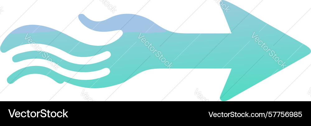 Fluid wave arrow dynamic flow direction design vector image
