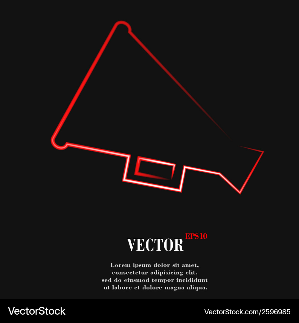 Megaphone loud-hailer flat modern web button Vector Image