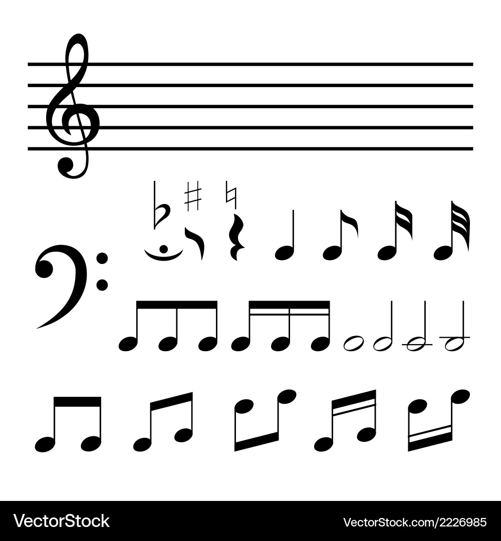 Musical Notes Set vector image