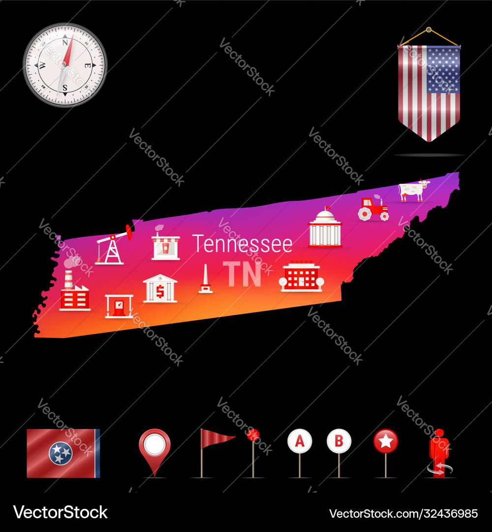 tennessee tn state flag in map shape silhouette icon vector isolated on  white background Stock Vector Image \u0026 Art - Alamy, image size:1000x1080