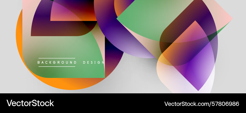Abstract geometric shapes overlap creating Vector Image