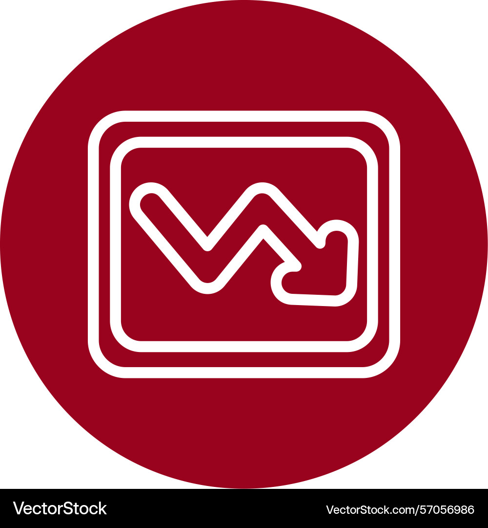 Arrow bar down line circle style icon design Vector Image
