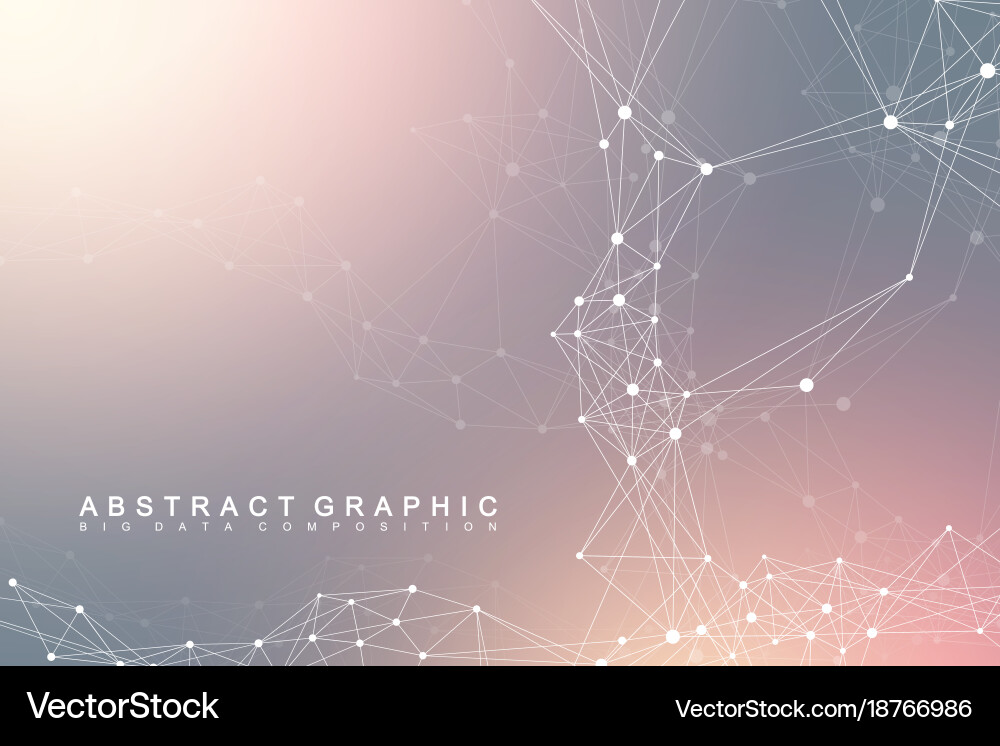 Complex Data Network Background vector image
