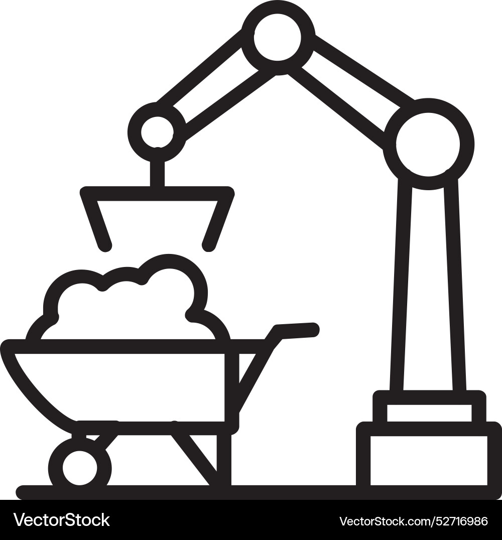 Robot arm line icon design Vector Image