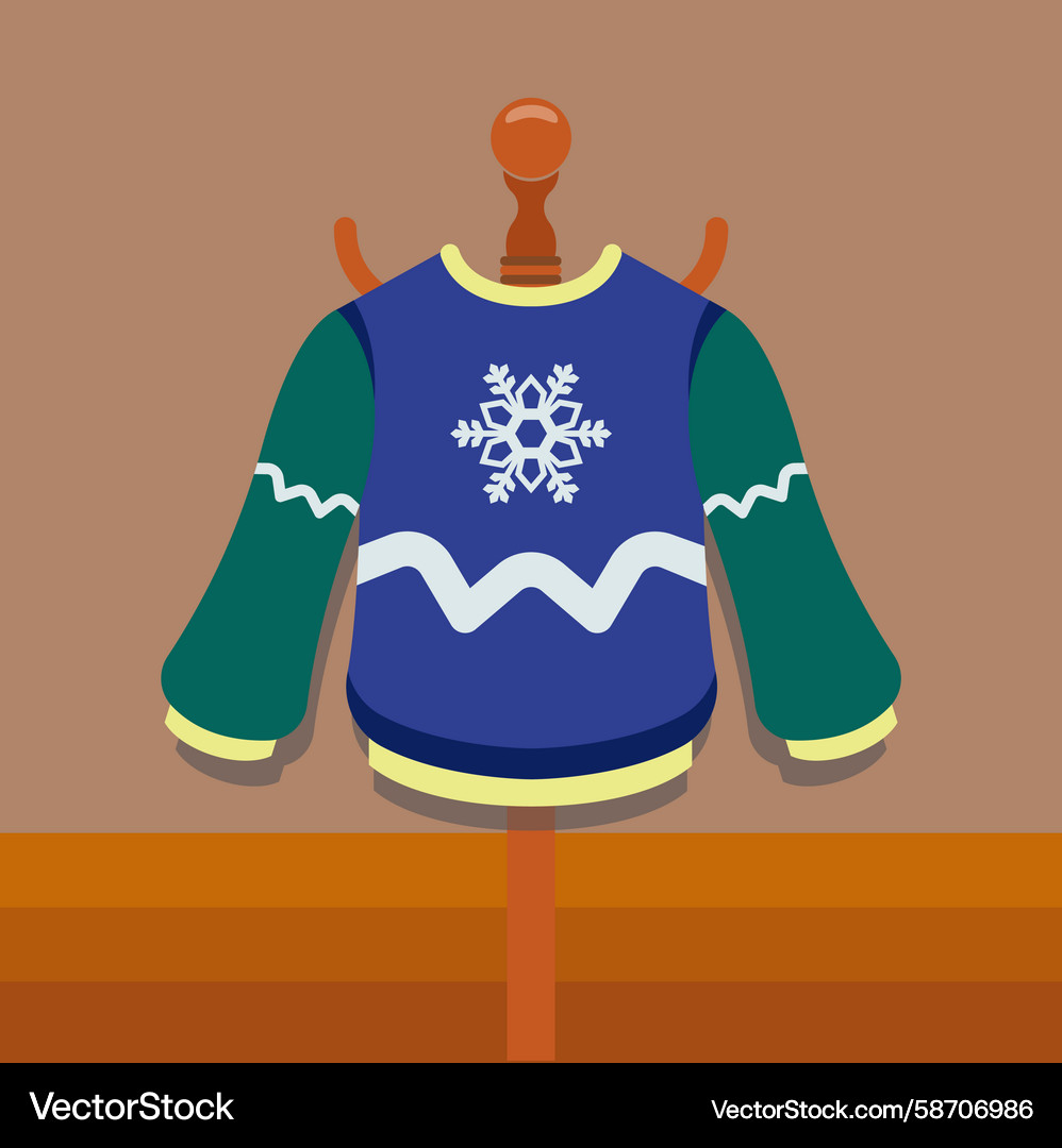 Snowflake Sweater on Display Vector Image