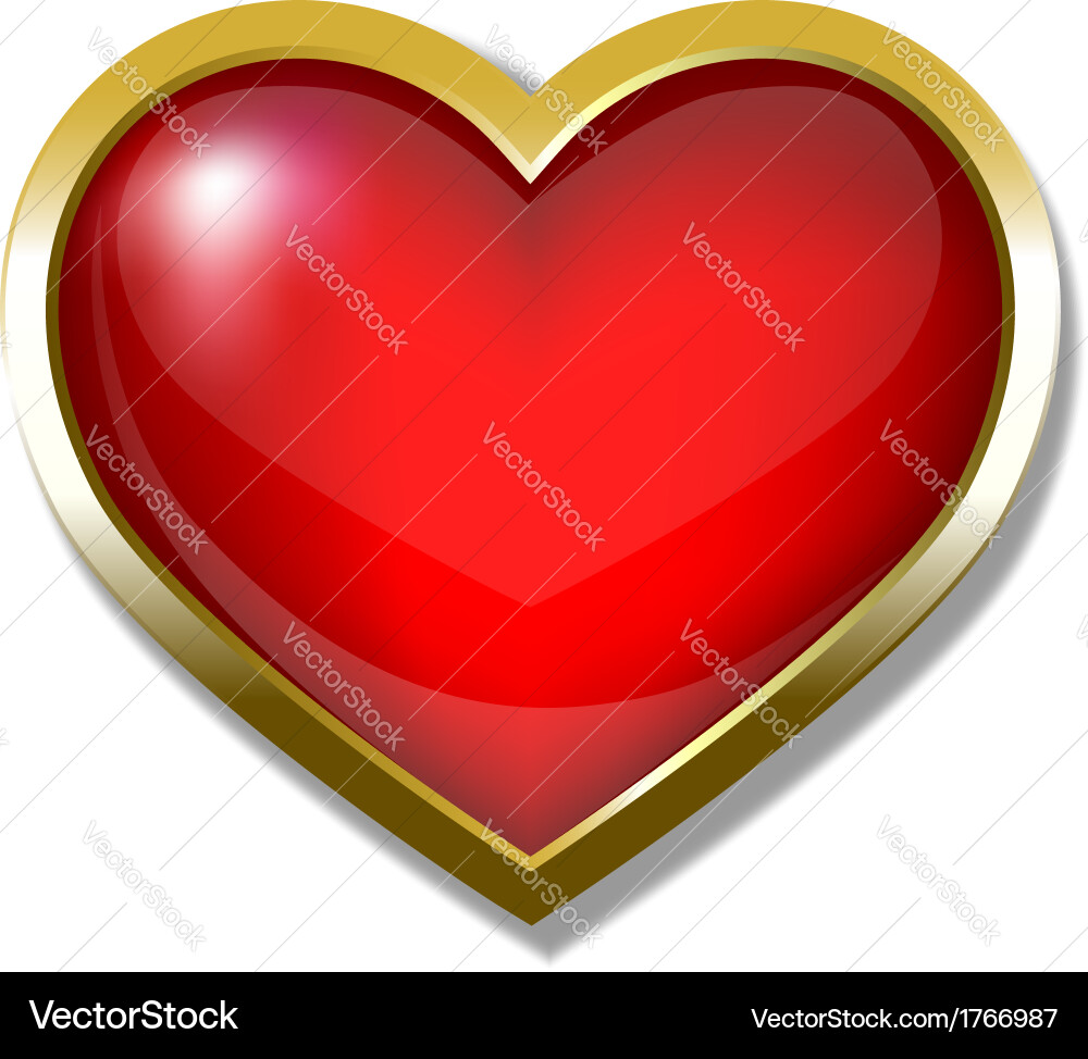 Heart icon button Royalty Free Vector Image - VectorStock