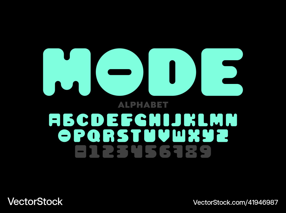 Modern style font design Modern style font design vector image
