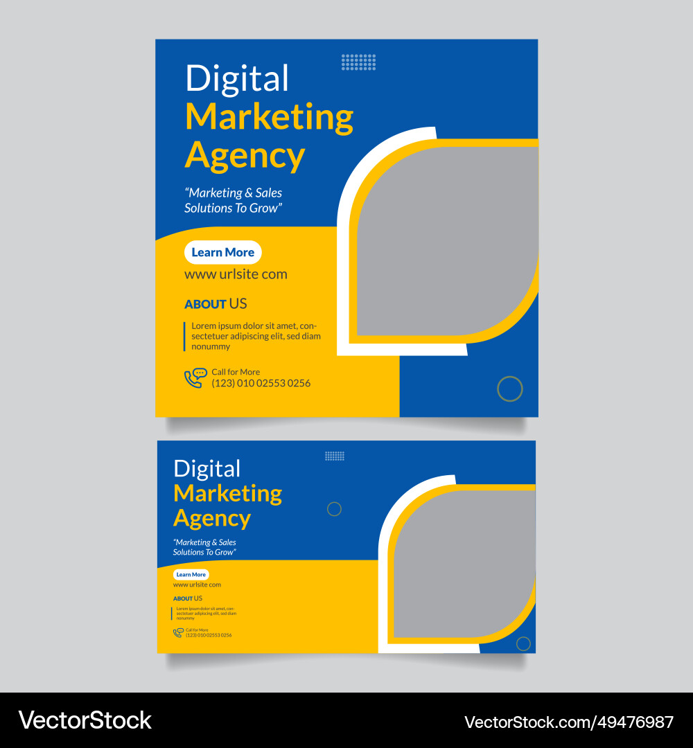 Moderne Werbevorlage für digitales Marketing Moderne Werbevorlage für digitales Marketing vektorbild