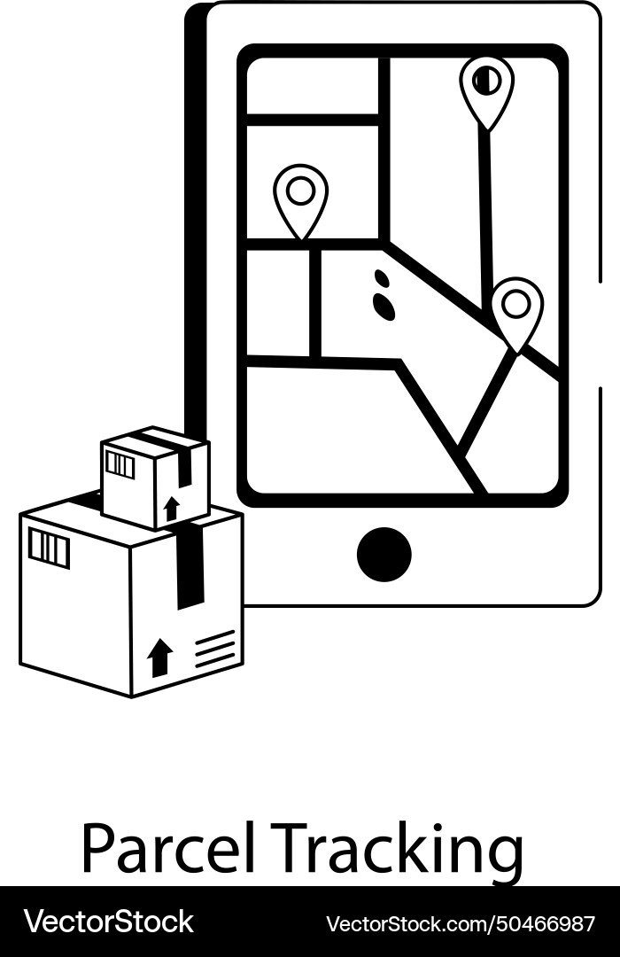 Parcel tracking Royalty Free Vector Image - VectorStock