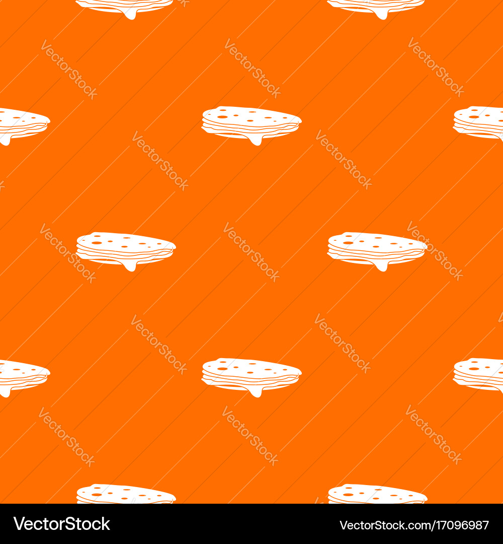 Stack of pancakes pattern seamless Vector Image