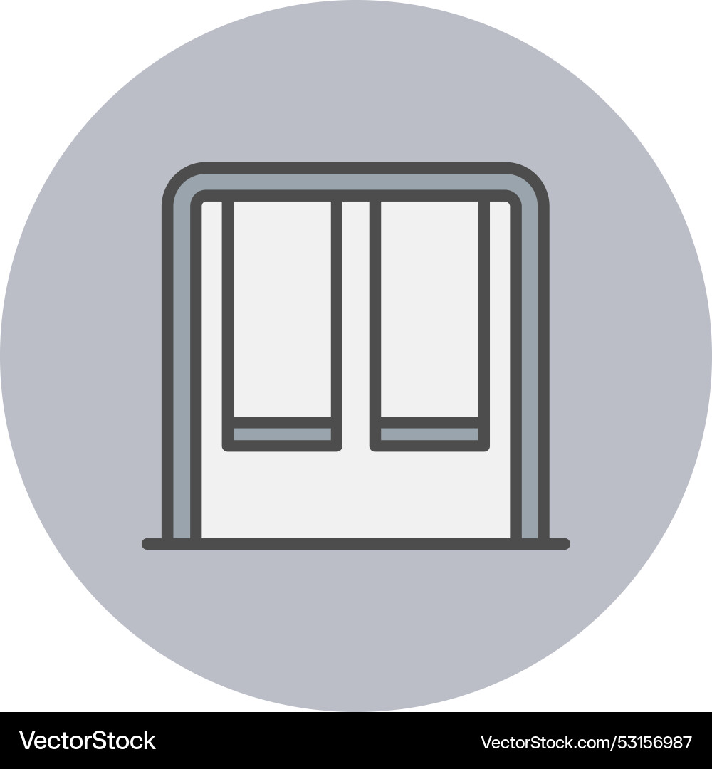 Swing line filled circle icon Vector Image