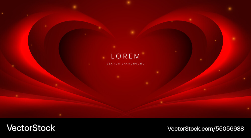 Abstract red heart shape on background Abstract red heart shape on background vector image