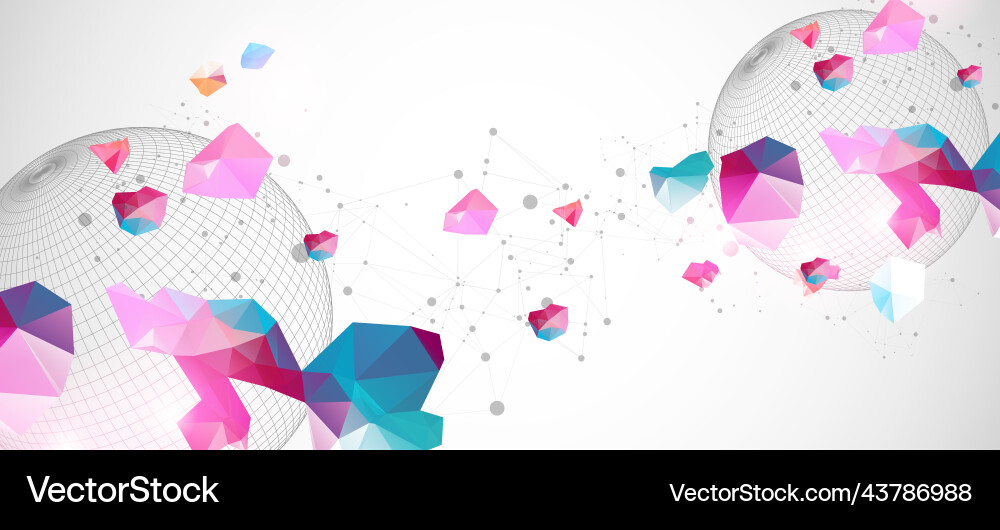 Abstract sphere background with plexus effect 3d Abstract sphere background with plexus effect 3d vector image