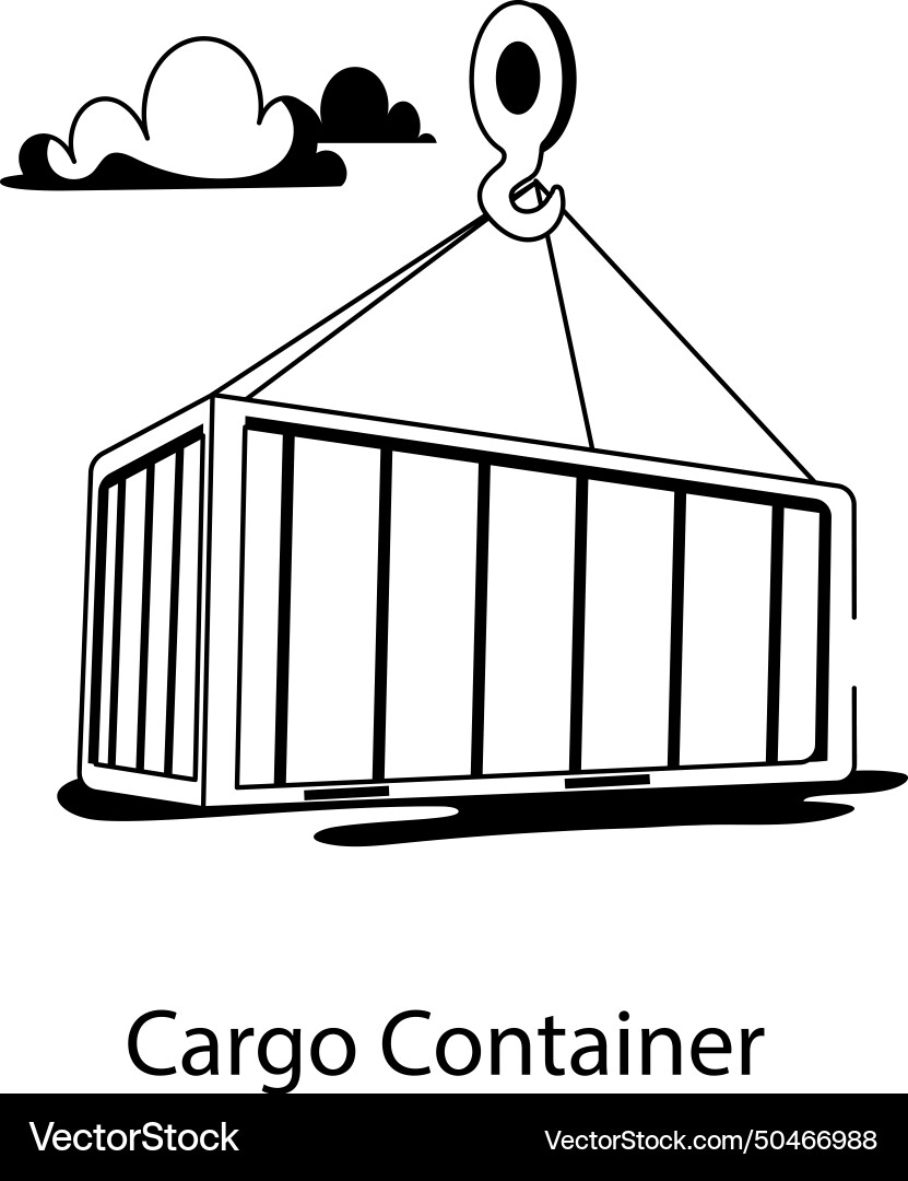 Cargo container Royalty Free Vector Image - VectorStock
