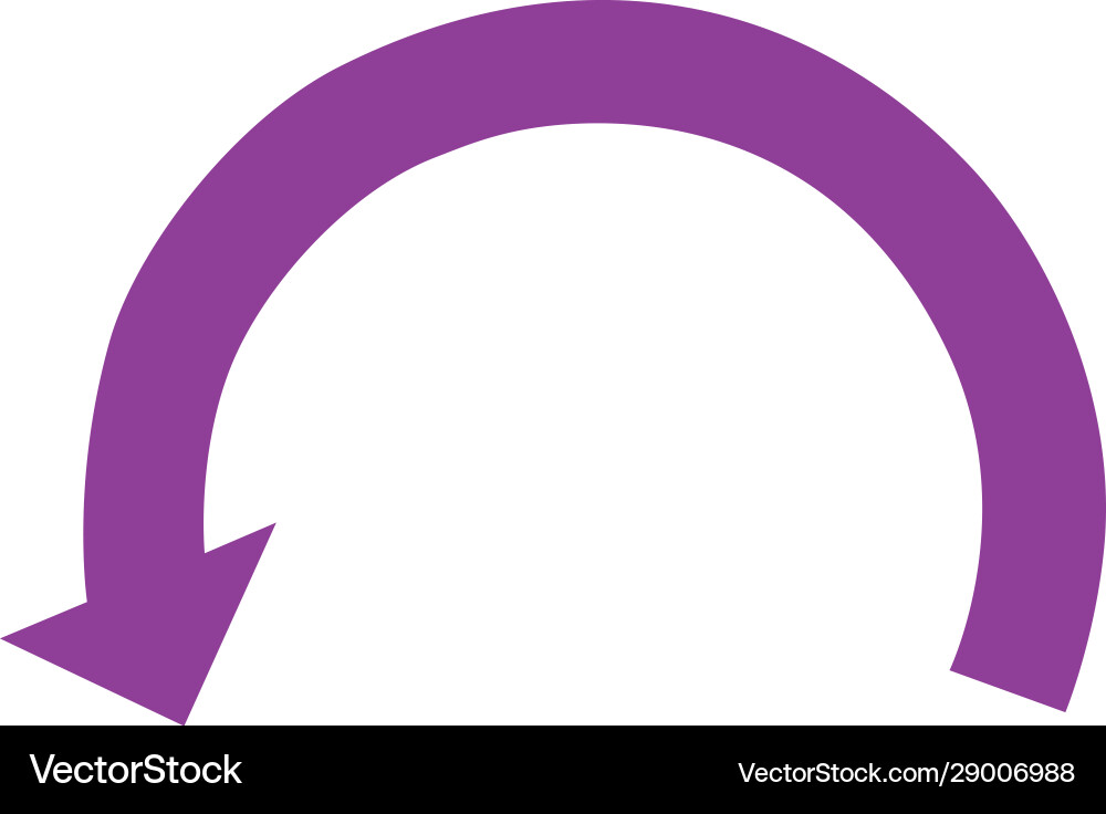 Circle with arrow 360 back rotation isolated vector image