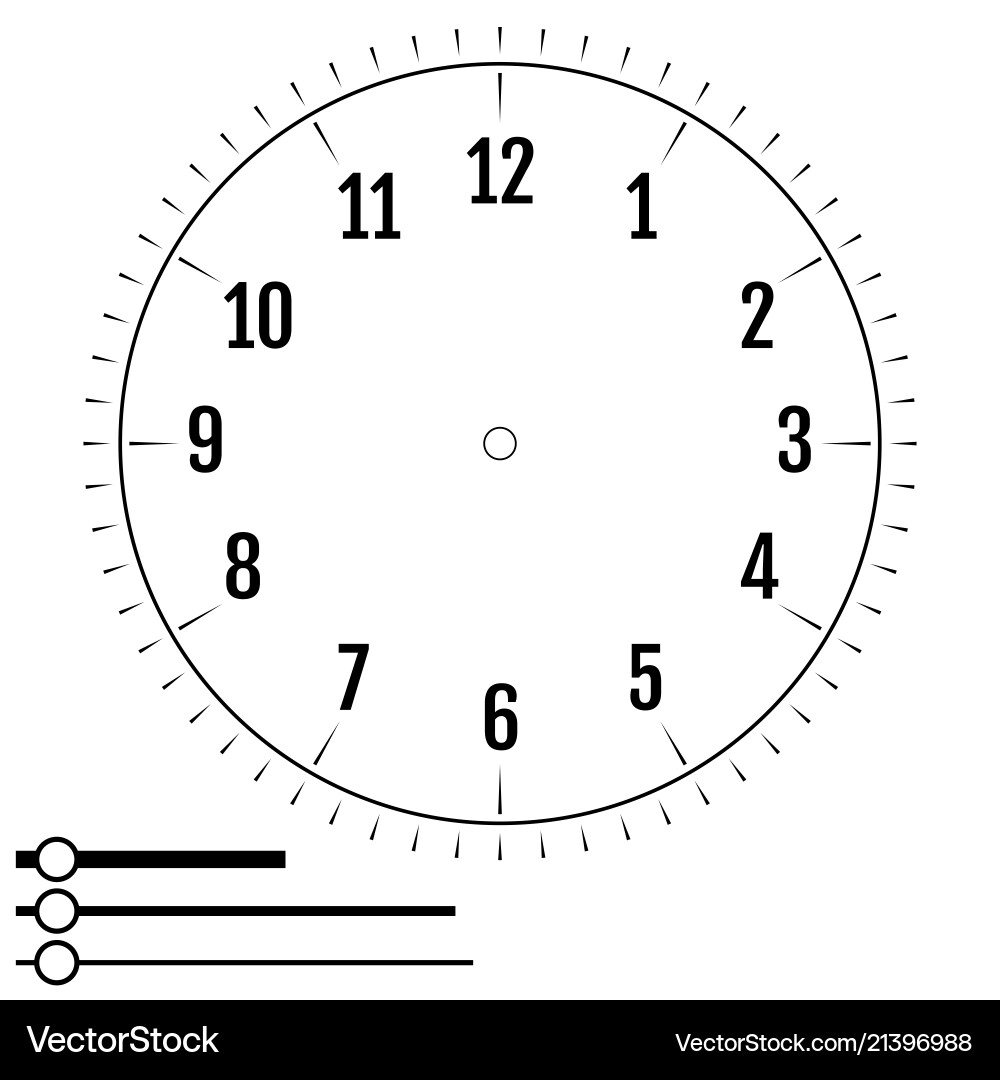 Clock face round design for men blank display Clock face round design for men blank display vector image
