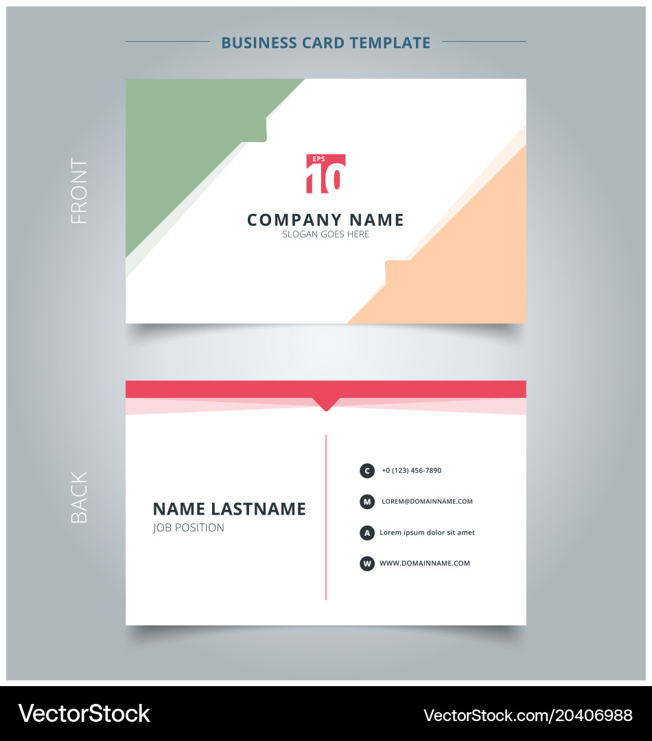 Creative business card and name template vector image