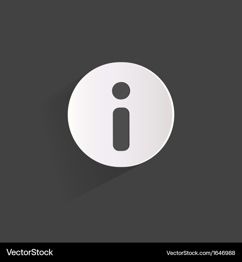 Information Icon - Web vector image