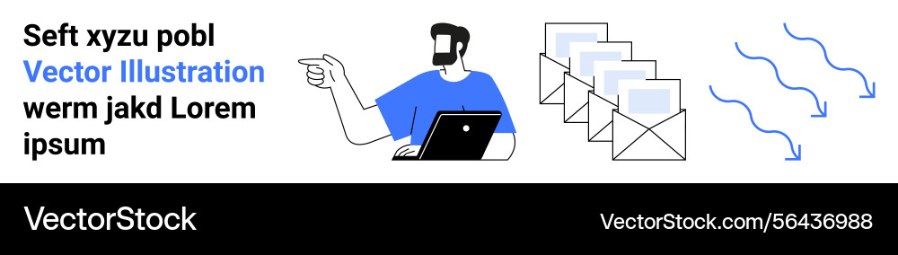 Professional sending bulk email notifications Professional sending bulk email notifications vector image