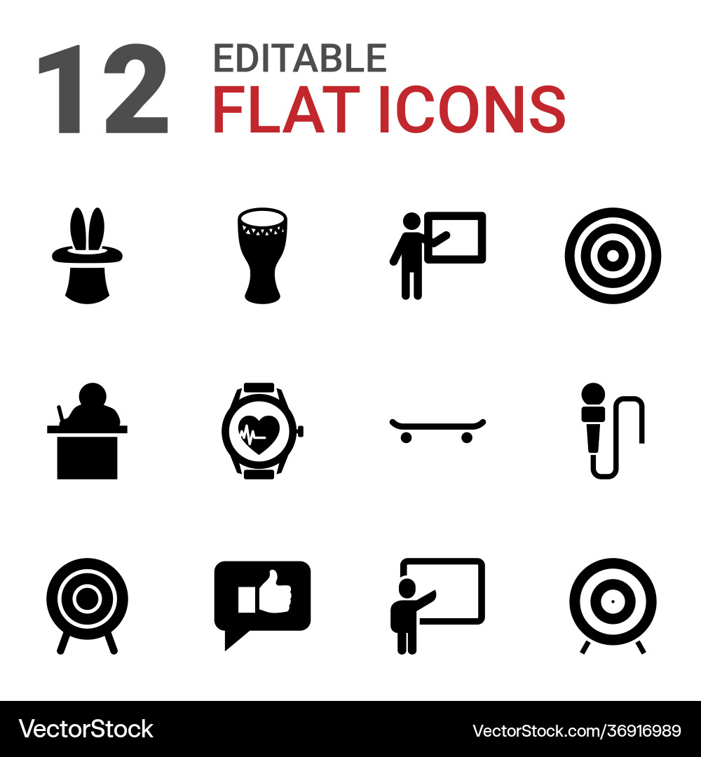 12 performance icons – Free Vector | VectorStock