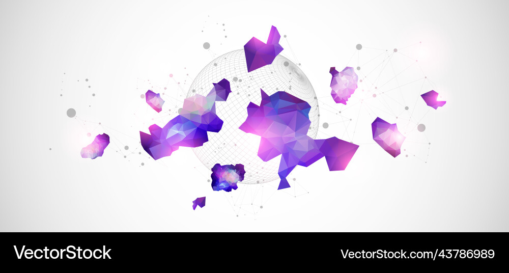 Abstract sphere background with plexus effect 3d Abstract sphere background with plexus effect 3d vector image