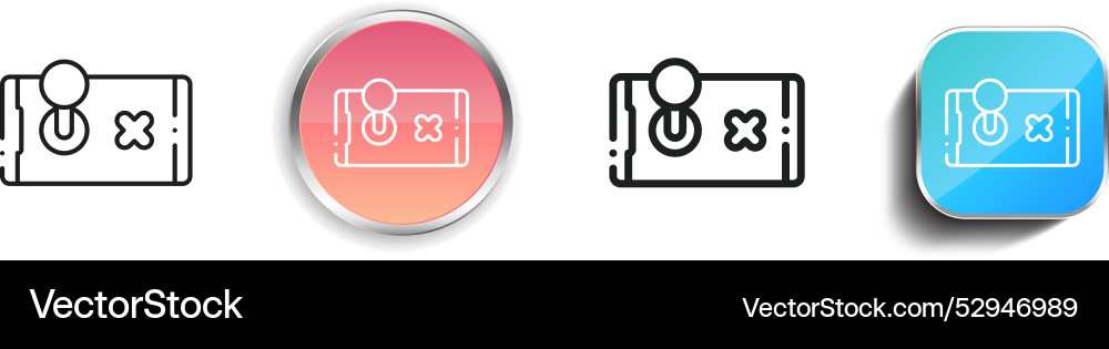 Controller-Symbol dünn linear regelmäßig und Taste Controller-Symbol dünn linear regelmäßig und Taste vektorbild