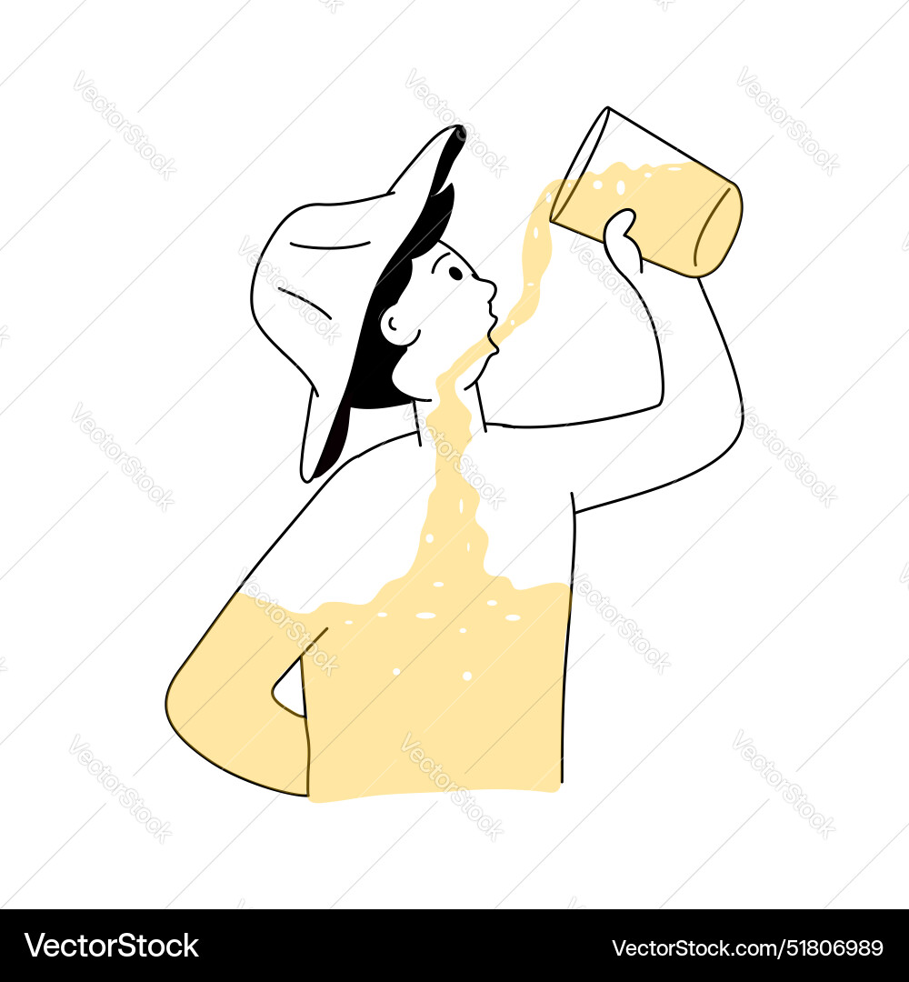 Drinking water Royalty Free Vector Image - VectorStock
