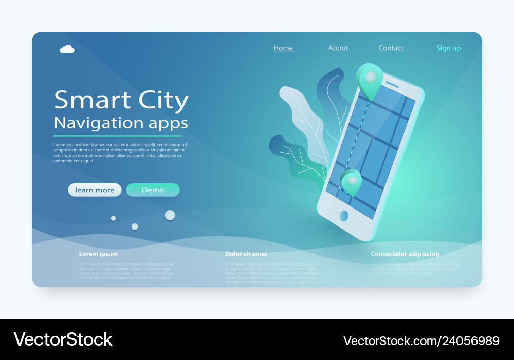 Mobile gps navigation and tracking concept Mobile gps navigation and tracking concept vector image