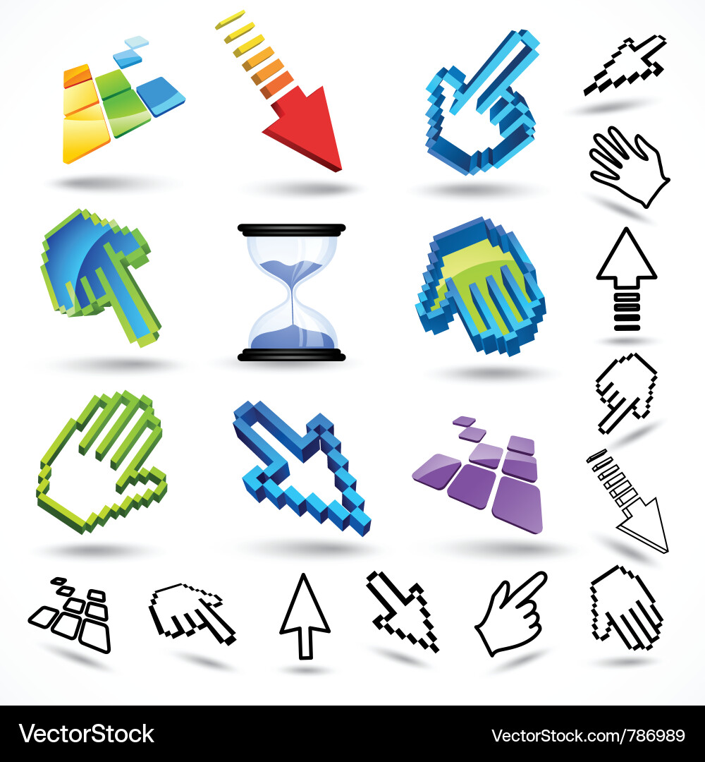 Mouse Pointers Collection vector image