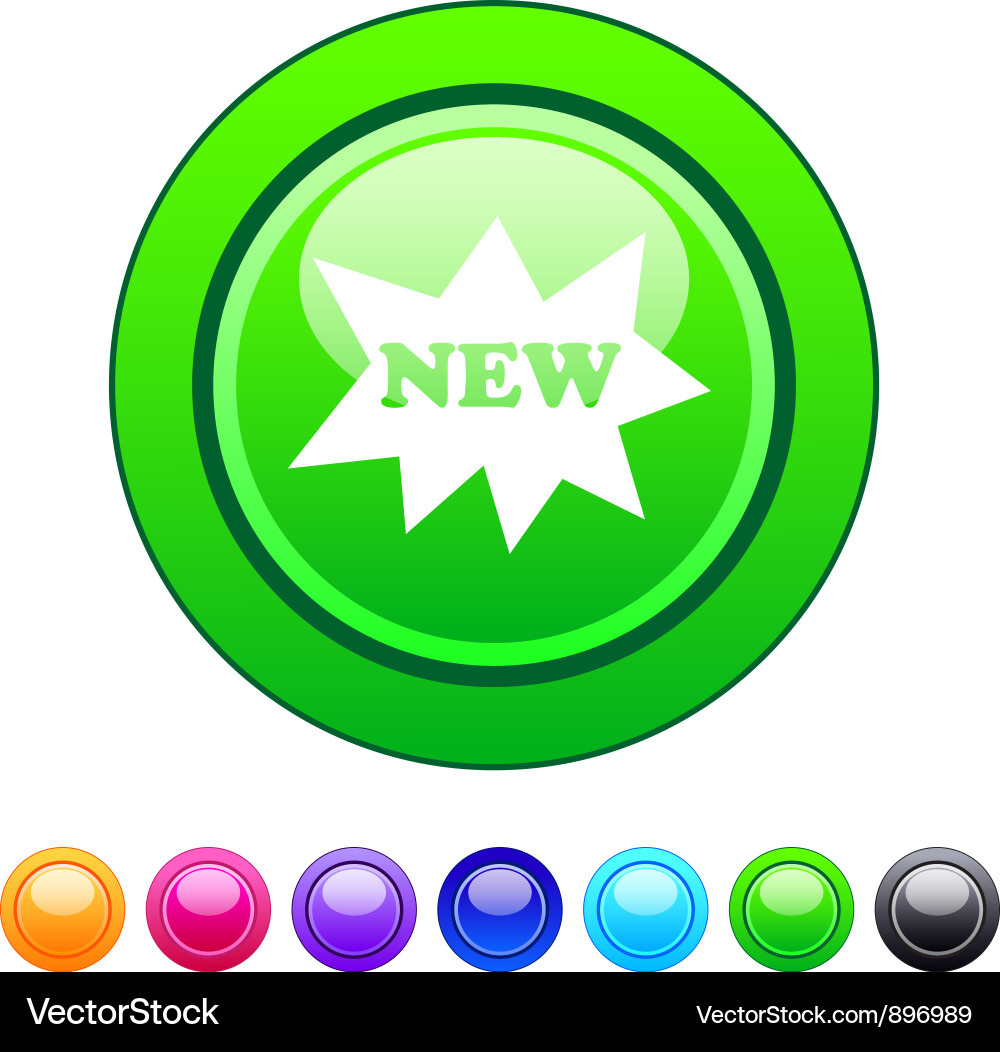 New circle button Vector Image