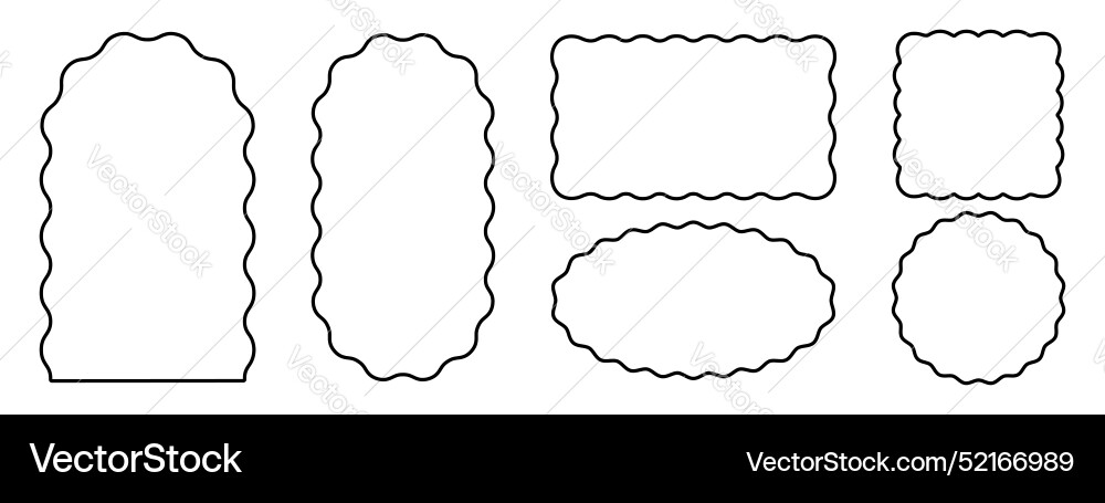 Set of arch and double arc rectangle square Set of arch and double arc rectangle square vector image