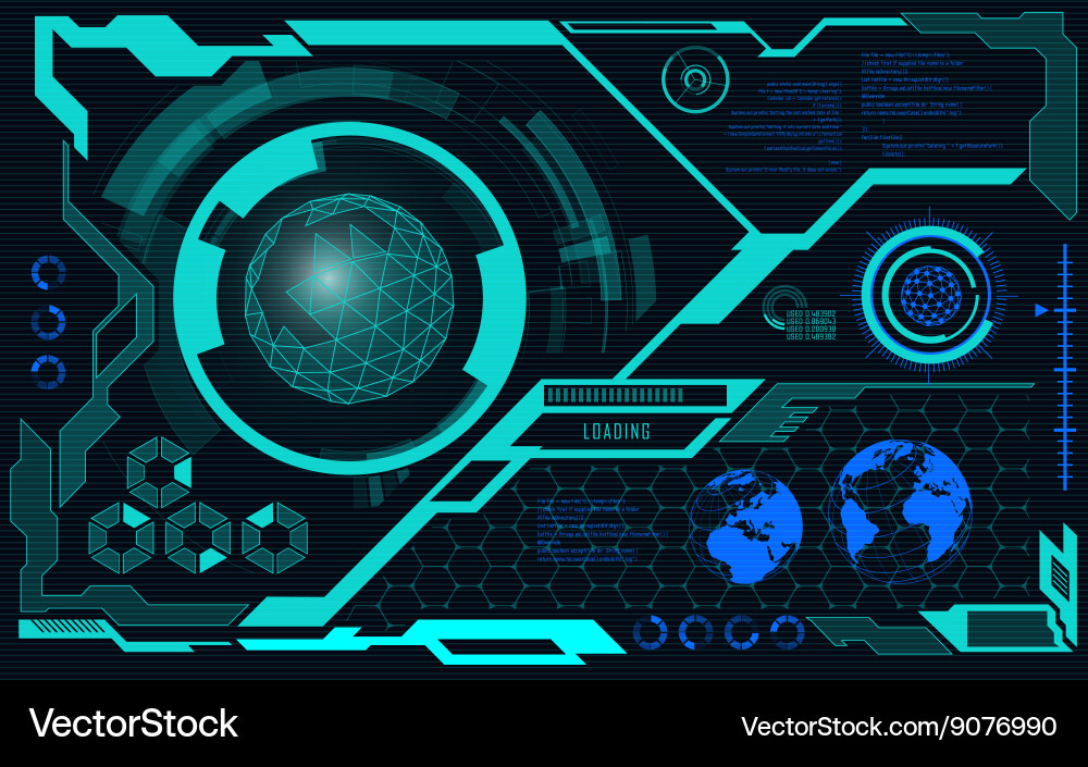 Interface preview vector image