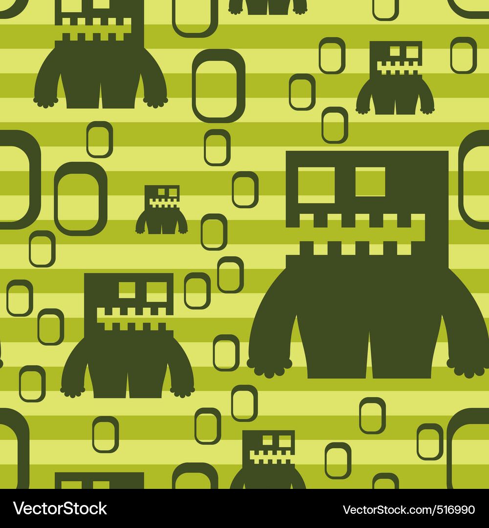 Monster pattern Vector Image