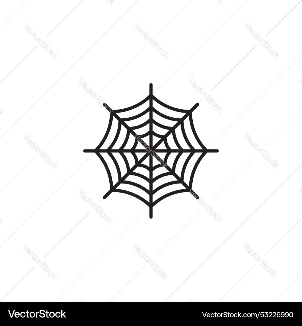 Spider web icon set halloween cobweb pattern vector image