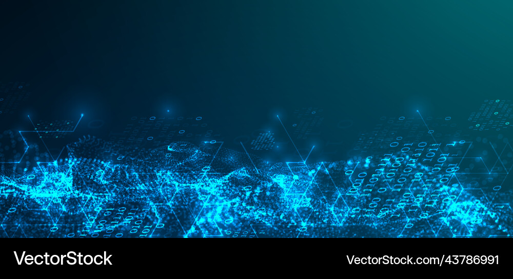 Abstract technological background using isometry Vector Image
