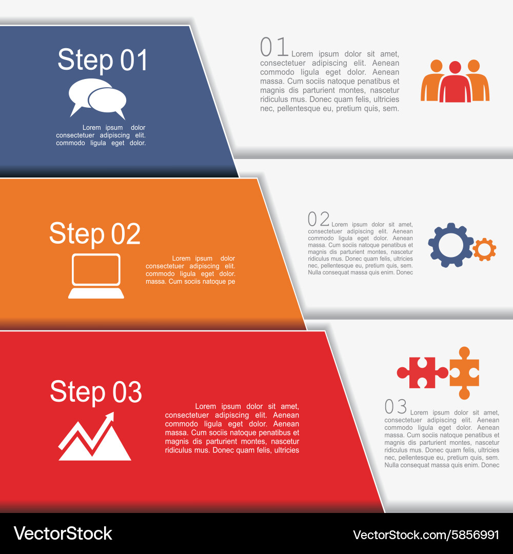 Infographic report template with text and icons vector image