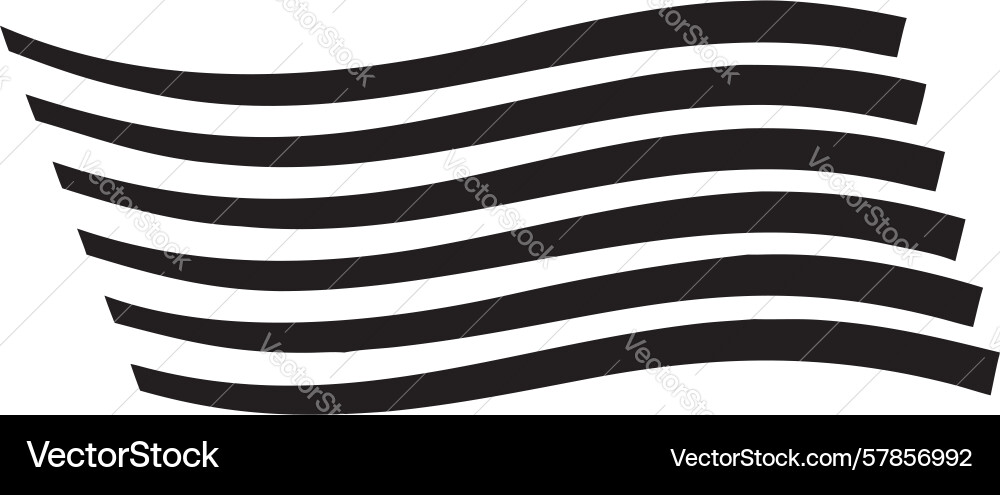 Abstract wavy horizontal lines pattern design vector image