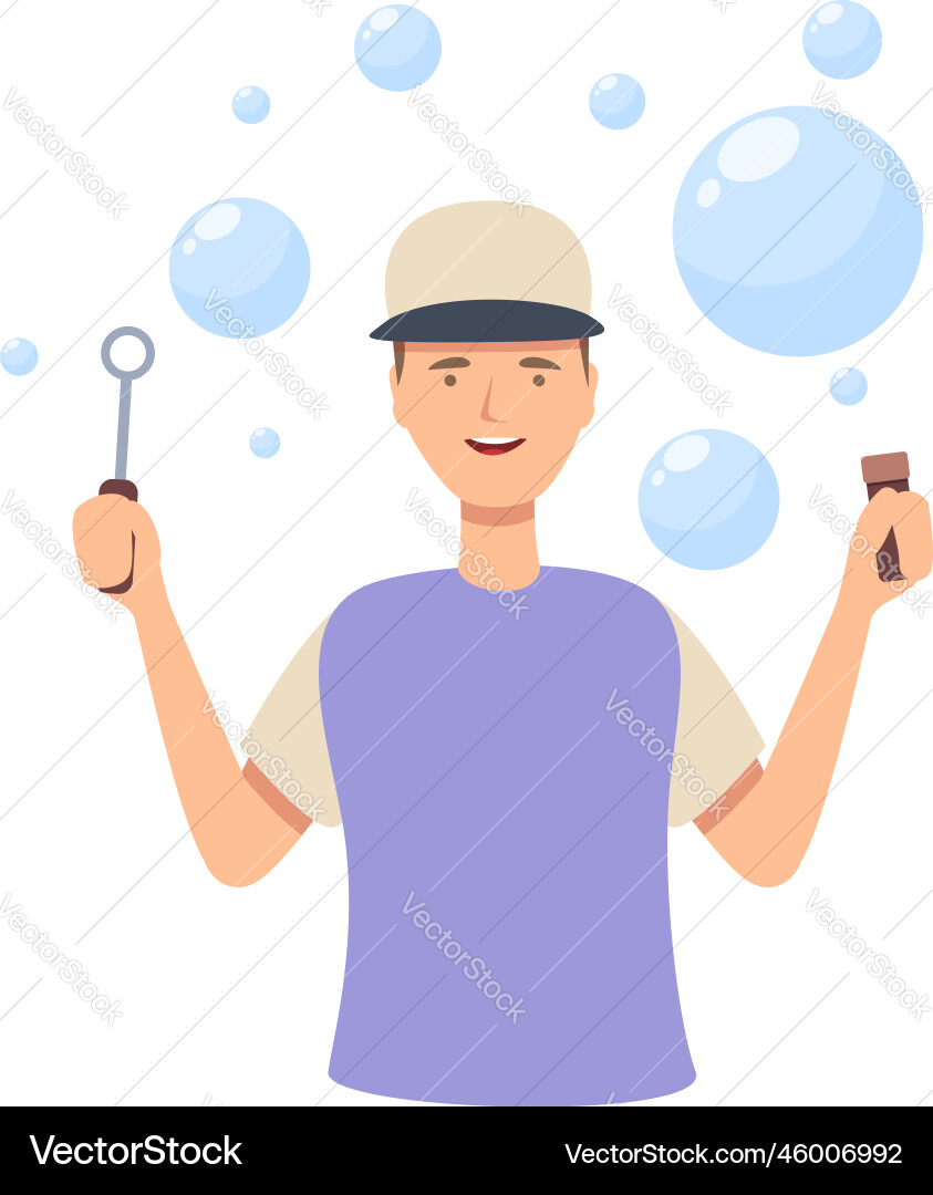 Cute blowing bubbles icon cartoon child – Royalty-Free Vector | VectorStock, image size:843x1080