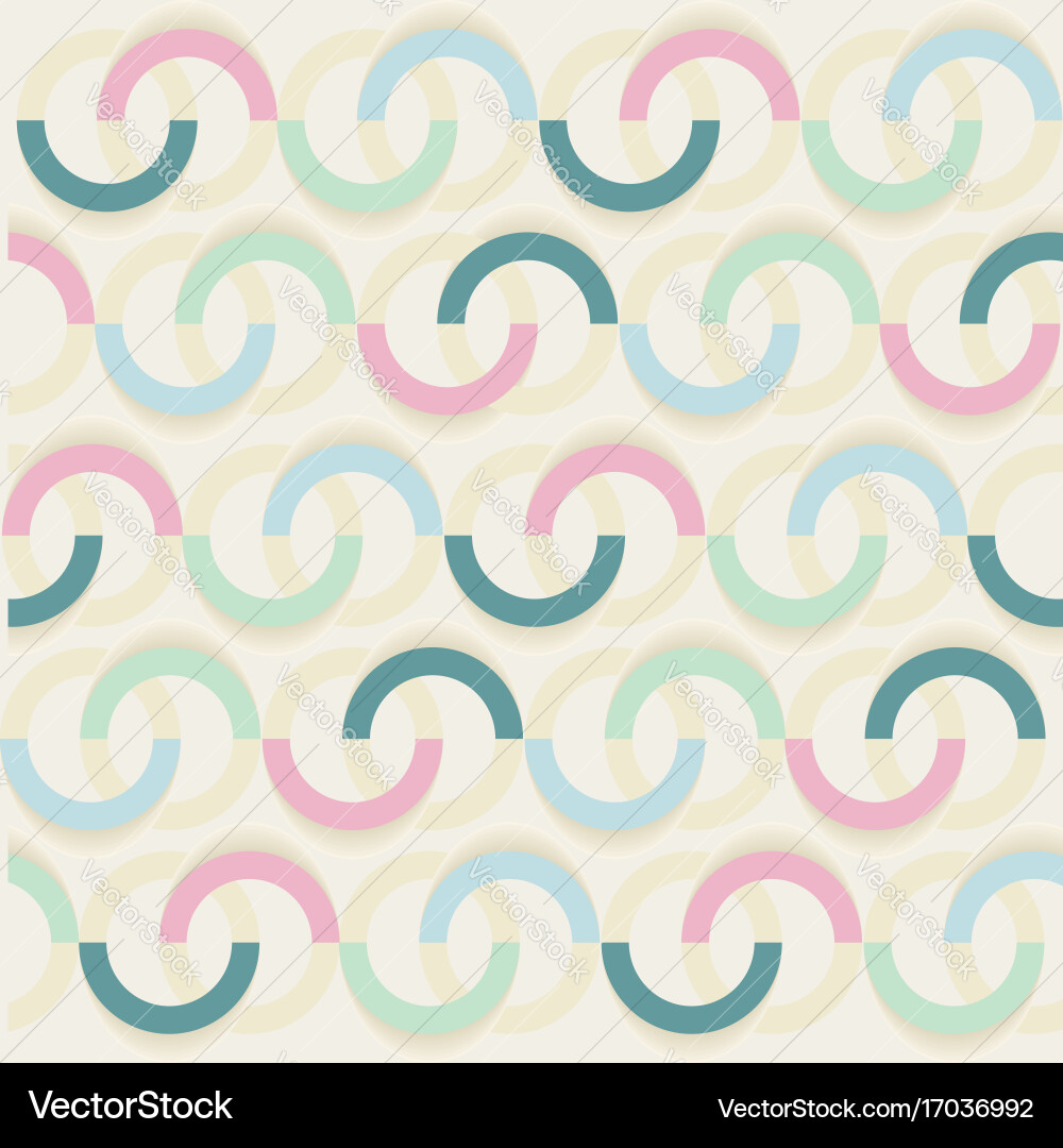 Decorative pattern with drawn circles background vector image