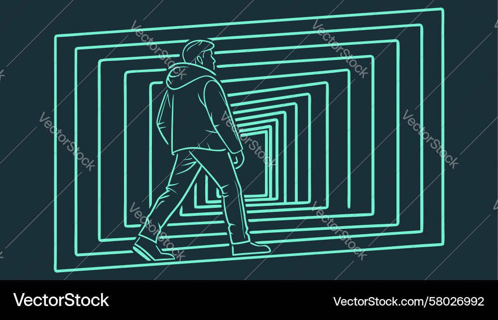 Digital Pathway Data Stream Vector Image