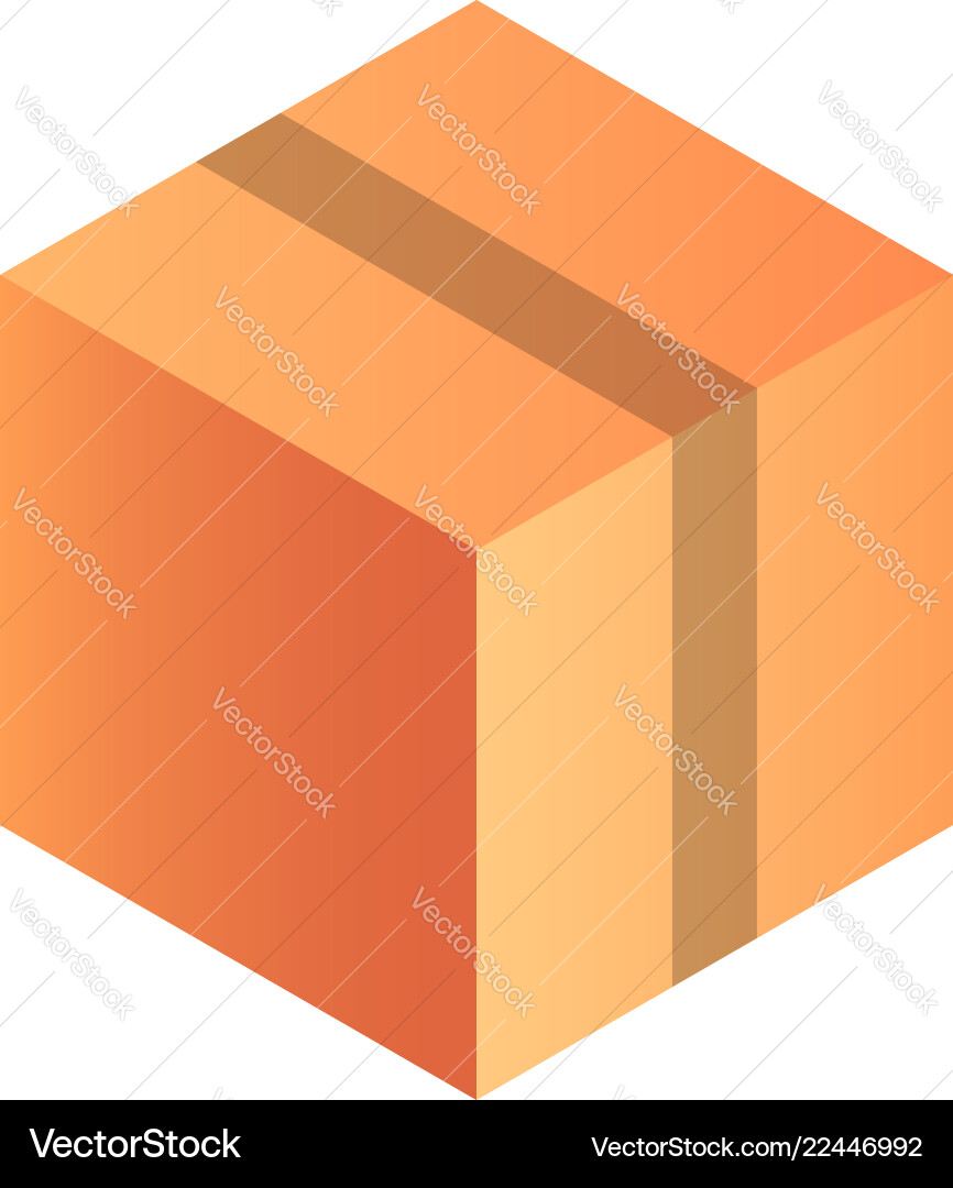 Fragile delivery box icon isometric style Fragile delivery box icon isometric style vector image
