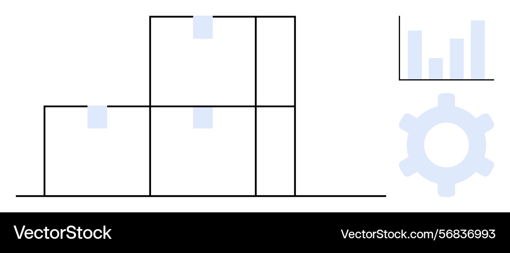 Abstract workflow diagram with stacked blocks bar Abstract workflow diagram with stacked blocks bar vector image