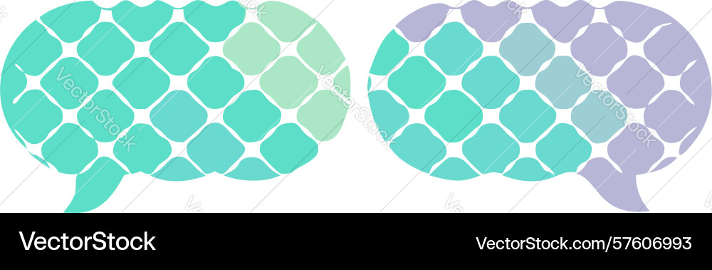 Textured speech bubbles patterned communication vector image