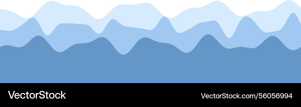 Abstract blue wave pattern with layered gradient Vector Image